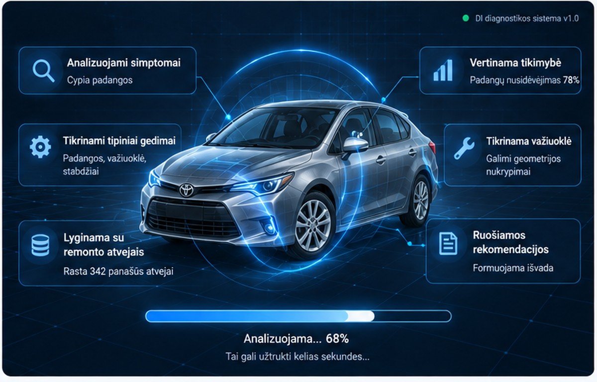 DI automobilio diagnostikos analizė